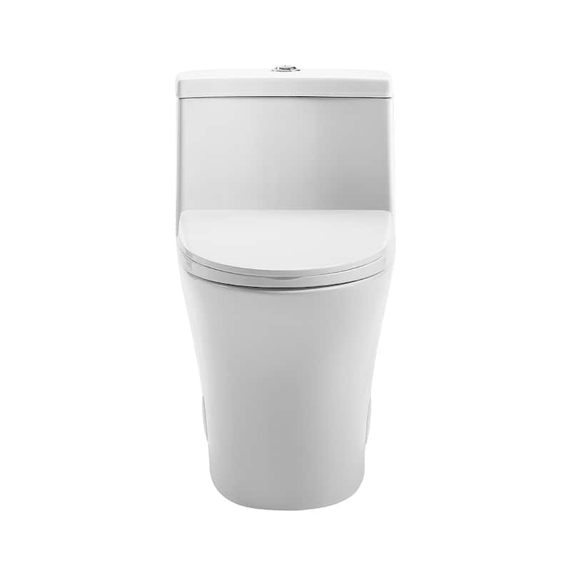 Barbizon One-Piece Elongated Toilet Vortex Dual-Flush 1.1/1.6 Gpf - 27.55" x 15.75" 27" - 27.55" x 15.75" 27" - White