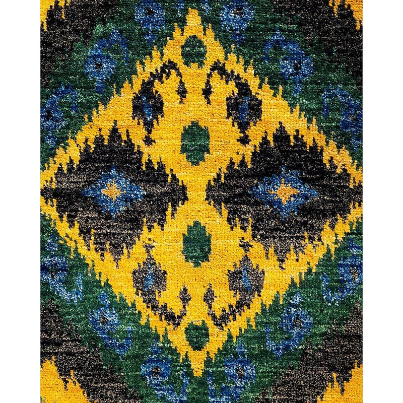 Contemporary Overdyed Wool Hand Knotted Area Rug - 8' 0" x 9' 10"
