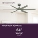 preview thumbnail 16 of 14, Fanimation Brawn 64 inch Indoor/Outdoor Smart Ceiling Fan with LED CCT Select Light Kit and Remote - Antique Graphite