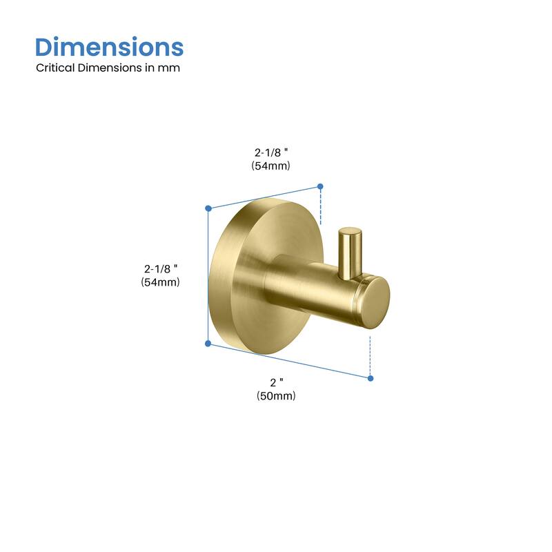 Circular Bathroom Towel & Robe Hook 3 Count