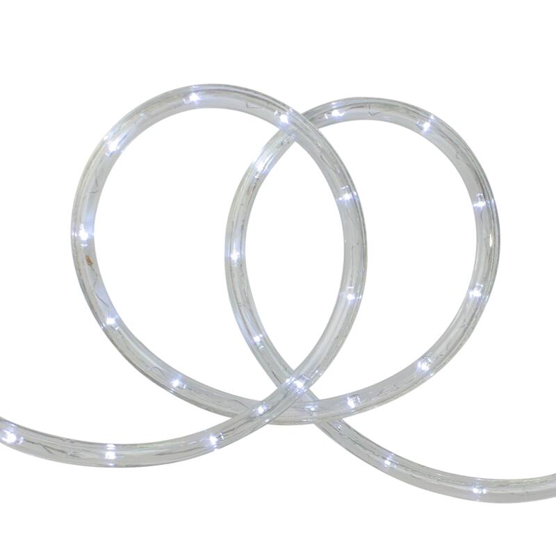 18' Pure White LED Indoor/Outdoor Christmas Rope Lights