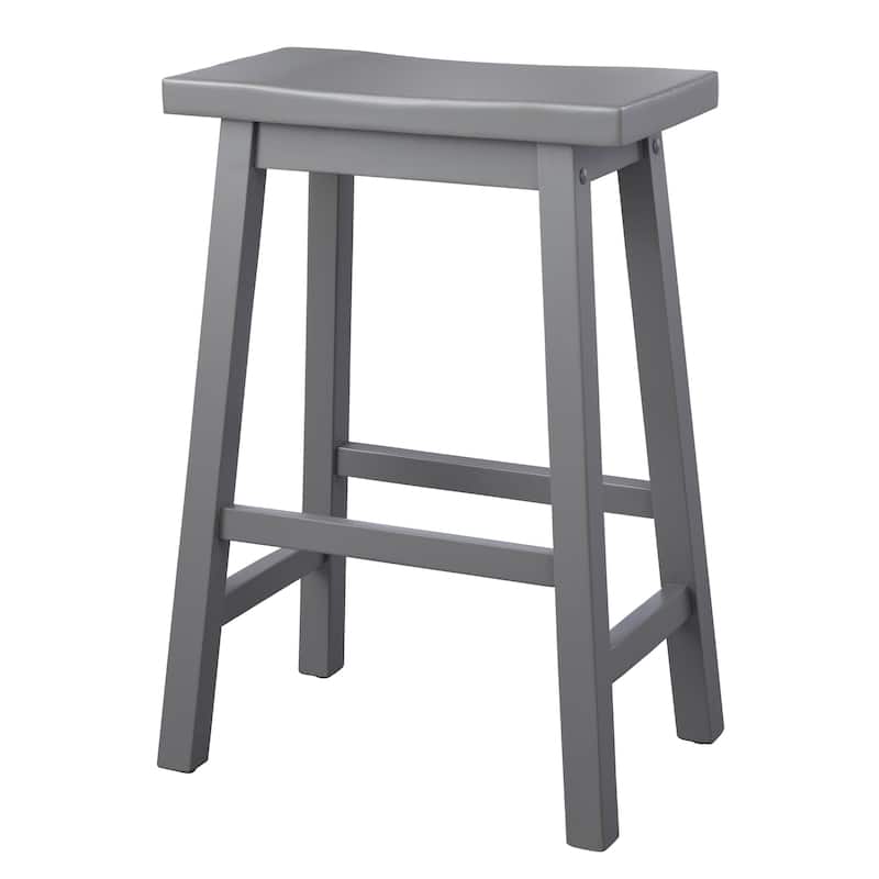Simple Living Arizona 24-inch Solid Wood Counter Height Saddle Stool