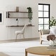 preview thumbnail 11 of 26, Nathan James Theo 2-Shelf Industrial Wall Mount Ladder Desk, Small Computer or Writing Desk