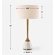 preview thumbnail 8 of 6, Uttermost Avola White Marble Table Lamp - 32" H X 16" W X 16" D