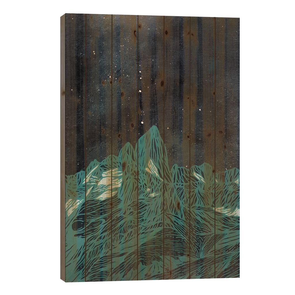 A Line In The Dark Print On Wood by Coralie Huon - Multi-Color