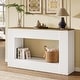 preview thumbnail 11 of 32, Modern Console Table, 55-Inch Wood Entryway Table with Storage White