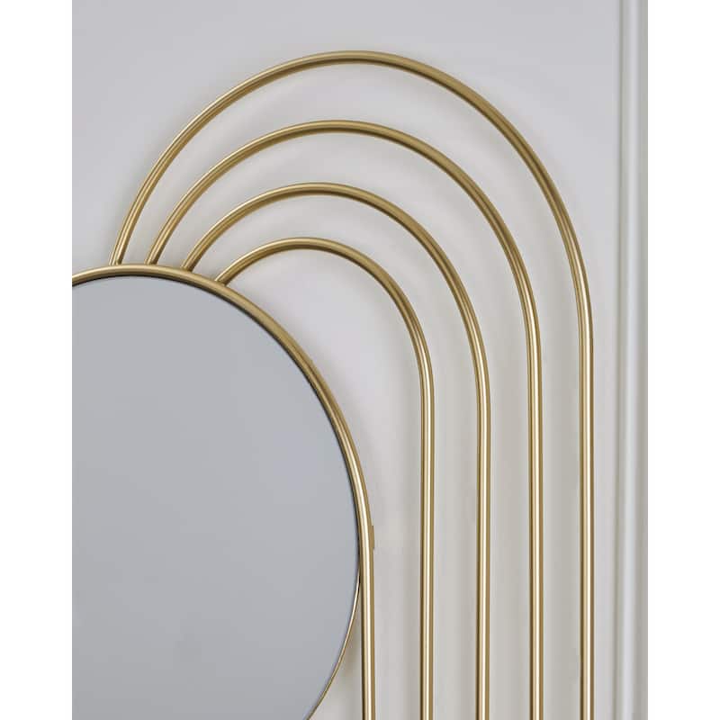 Signature Design by Ashley Warrenley Gold Accent Mirror - 20" W x 1" D x 40" H