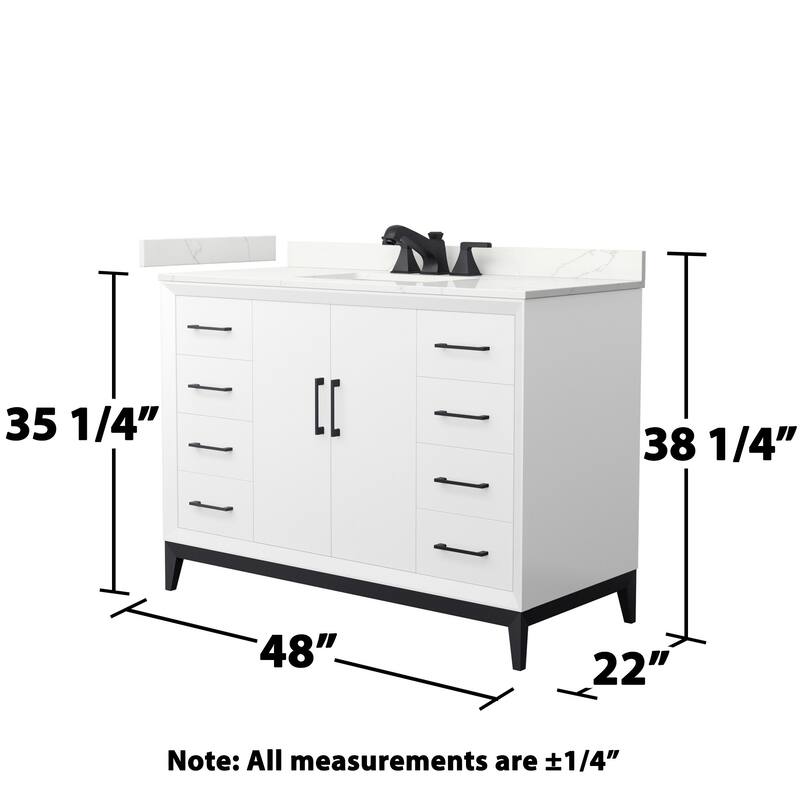 Wyndham Collection WCH818148S-QTZ-US3MXX Amici 48" Free Standing