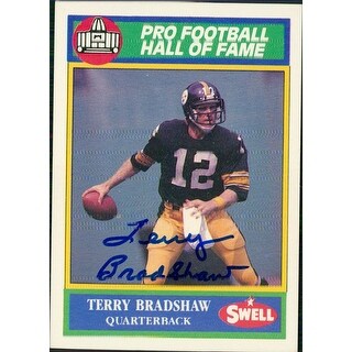 Shop Signed Bradshaw Terry Pittsburgh Steelers 1990 Swell Football