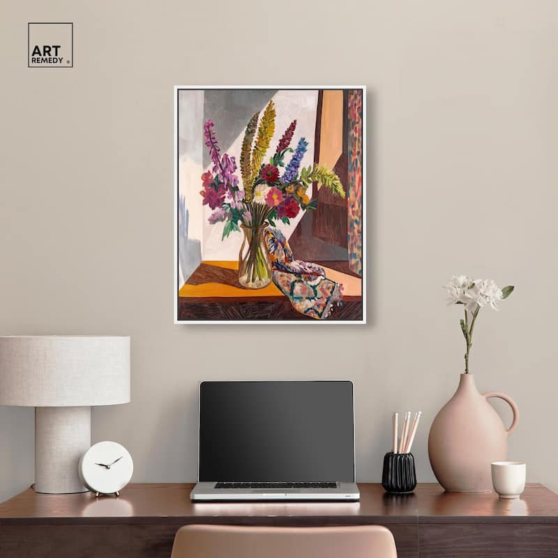 Warm Tones and Blooms Canvas by Art Remedy