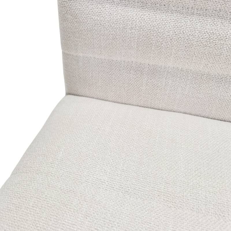 Simple Dining Set Office Set with Upholstered Chairs, Reception Table Light Beige Coffee Table with Side Chairs