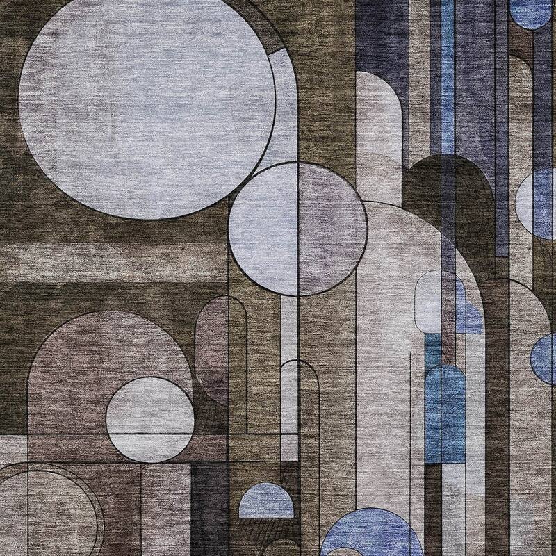 HomeRoots Geometric Transitional Rectangle Outdoor Rug