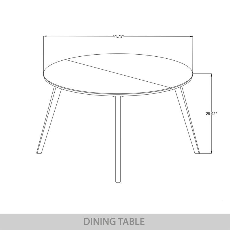 CraftPorch Vintage 4-Piece Chair and Round Table Wooden Dining Set