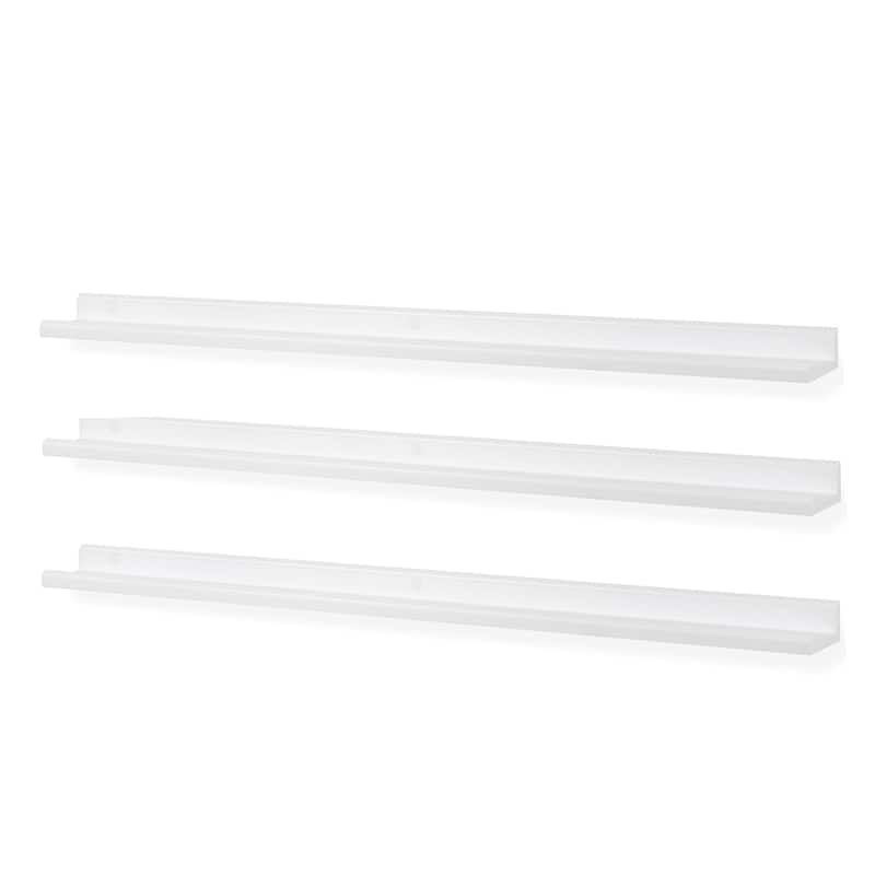 Wallniture Boston 46" Floating Shelves for Wall, Picture Ledge (Set of 3)