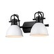 preview thumbnail 1 of 0, Duncan 2 Light Bath Vanity - 16.5"x8.5" 16.5"x8.5" - Matte Black