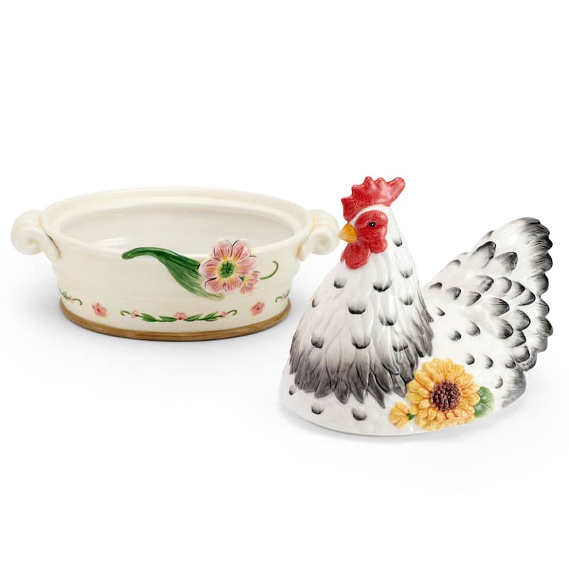 Fitz and Floyd Provence Covered Vegetable Bowl, 48 Ounce