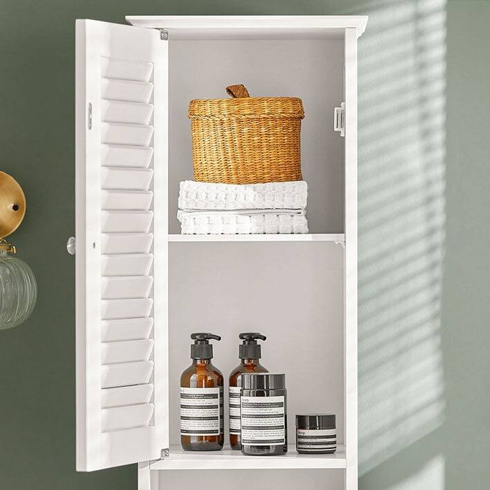 Haotian FRG236-W, Bathroom Tall Cabinet Storage Shelf