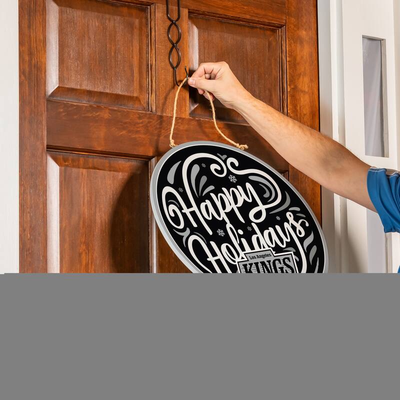 Los Angeles Kings 18" x 18" Happy Holidays Door Décor Wall Sign - 18" x 18"