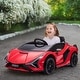 preview thumbnail 9 of 8, Kids Lamborghini SUV 12V Electric Ride-On Car with Adjustable Speed & Safety - Red