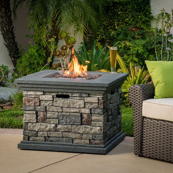 Chesney Outdoor Square Fire Pit by Christopher Knight Home. Opens flyout.
