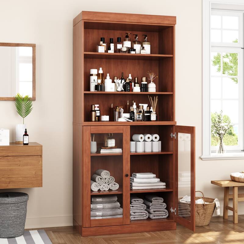 100% Solid Wood 32" Bathroom Cabinet with Optional Doors by Palace Imports
