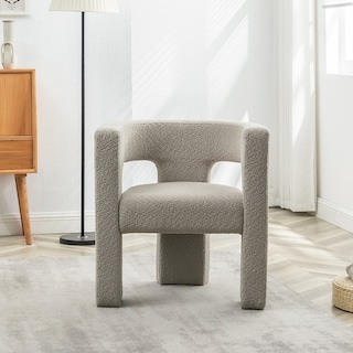KINWELL 28" Wide Boucle Upholstered Square Armchair