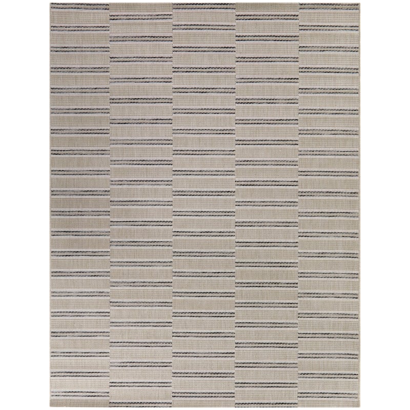 Trevor Modern Striped Indoor/Outdoor Area Rug