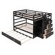 preview thumbnail 31 of 31, Wooden Full Bunk Bed wTwin Trundle, Storage Staircase, Guardrails