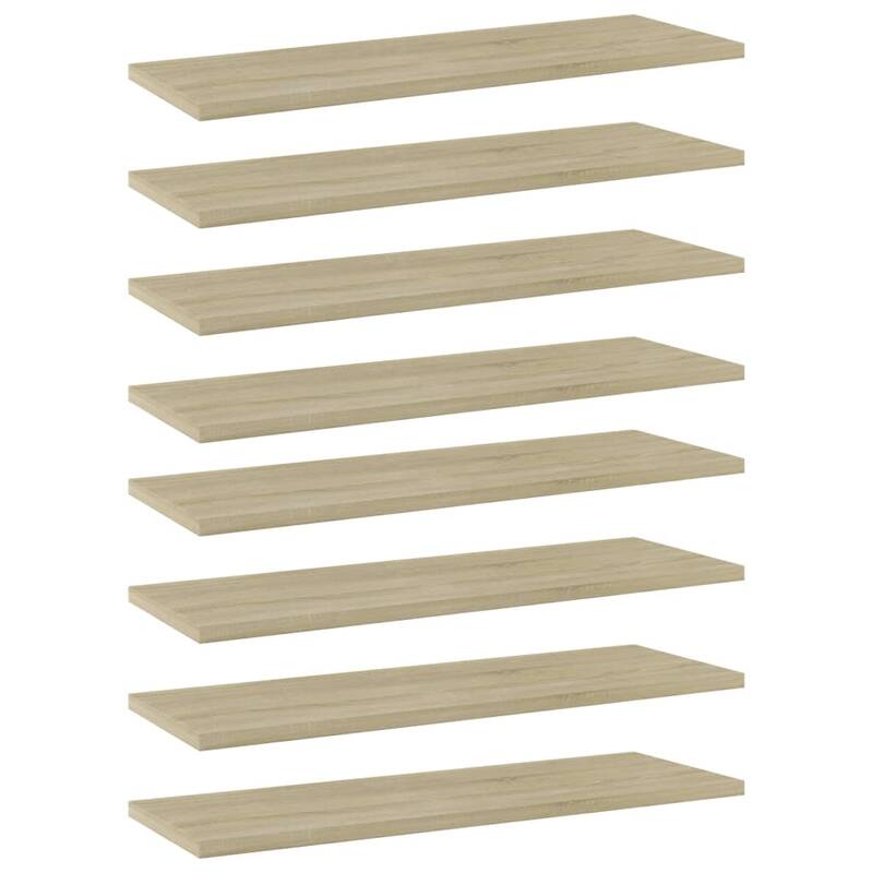vidaXL Bookshelf Boards 8 pcs Sonoma Oak 23.6"x7.9"x0.6" Chipboard