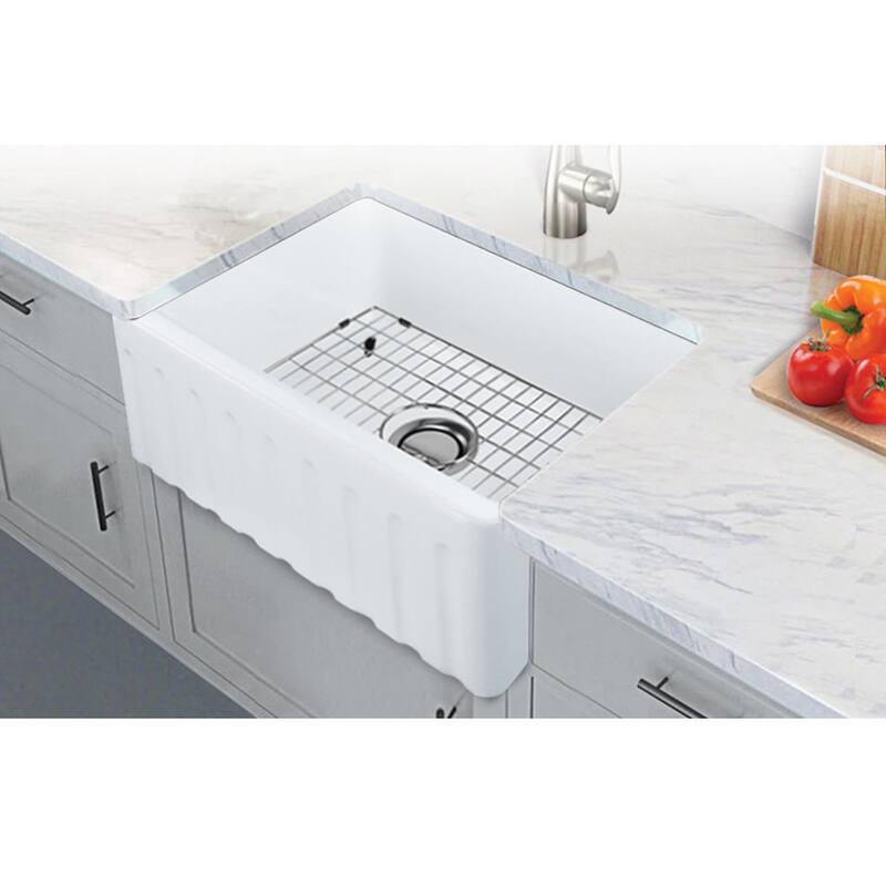 Transolid K-FUSF24199 Logan 23-1/2" Farmhouse Single Basin Fireclay