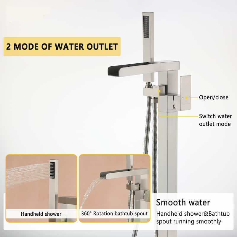 Freestanding Bathtub Faucet with Hand Held Shower