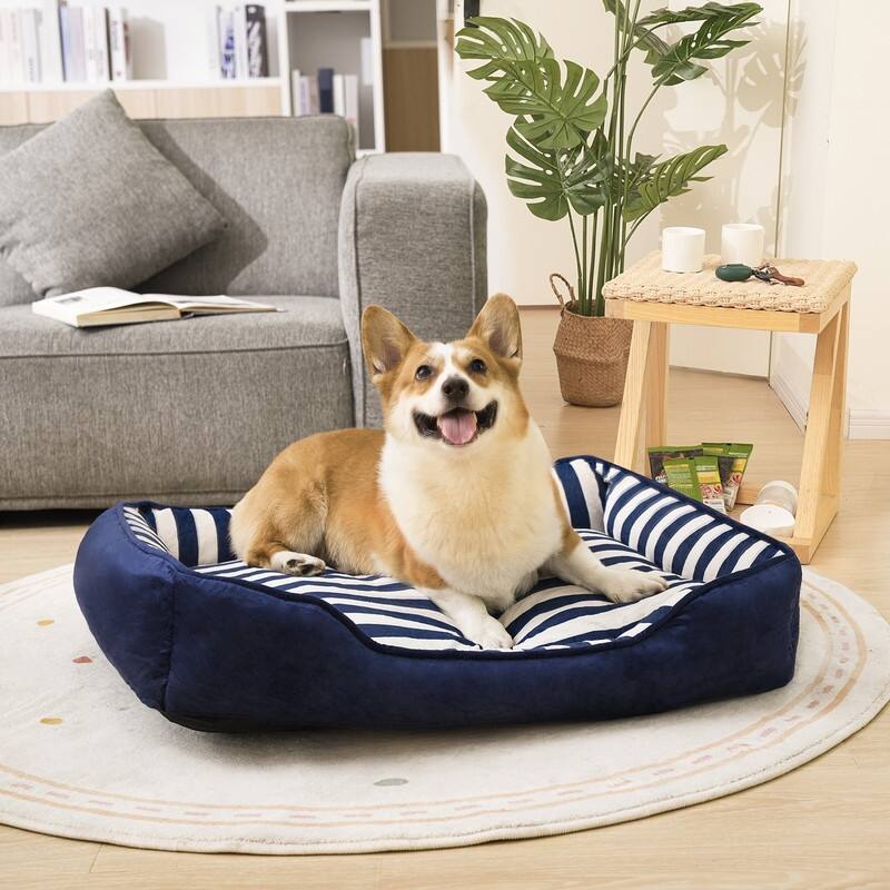 Mieres Dog Bed Mat, Dog Beds Crate Pad for Medium/Large Dogs, Washable Anti-Slip Kennel Pad, Cozy Sleeping Mat for Dogs