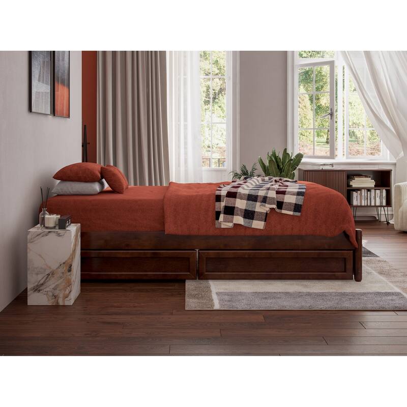 Barcelona Panel Platform Bed with Storage Drawers
