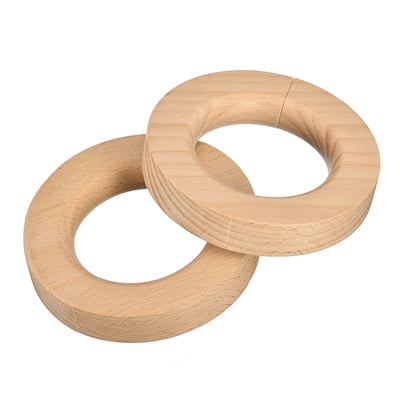 2Pcs 4Inch Wooden Rings Ring Hanger Closet Circle for Shop Scarf Pants
