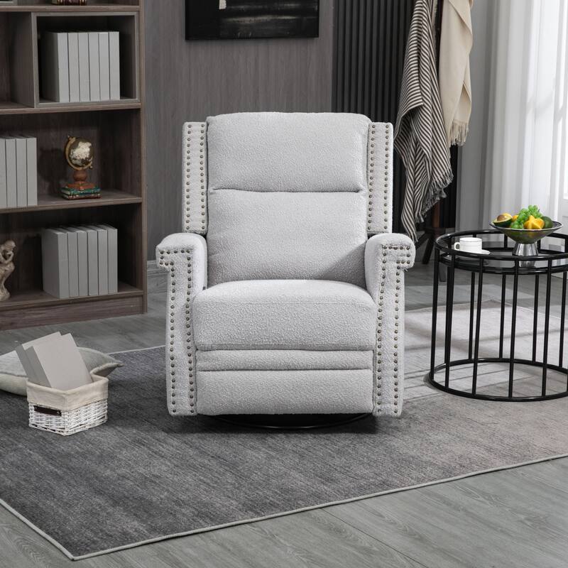 Swivel Manual Recliner Chair 360 Degree Leisure Arm Chair, Nursery Rocking Chairs