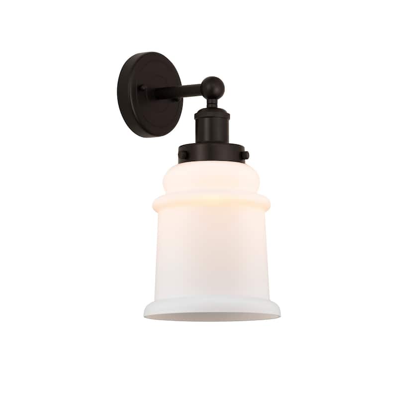 Innovations Lighting 616-1W-13-6 Canton Sconce Canton 13" Tall Wall - Oil Rubbed Bronze / Matte White