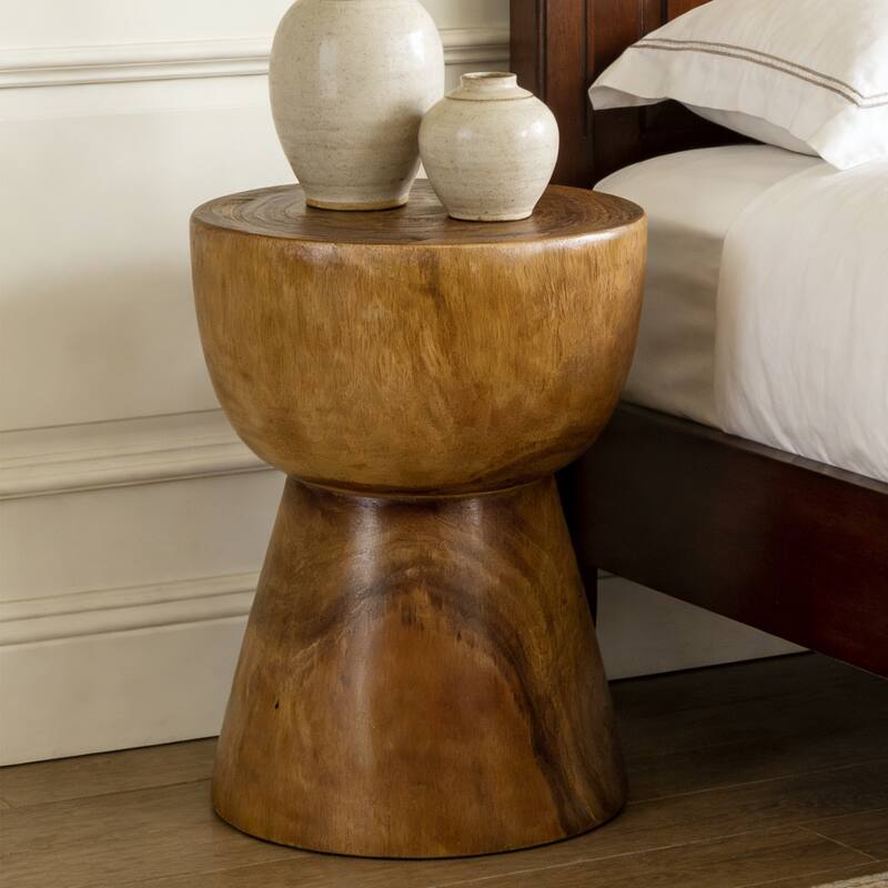 Teak Wood Multi-Use Coffee Table Accent Side Table Stool
