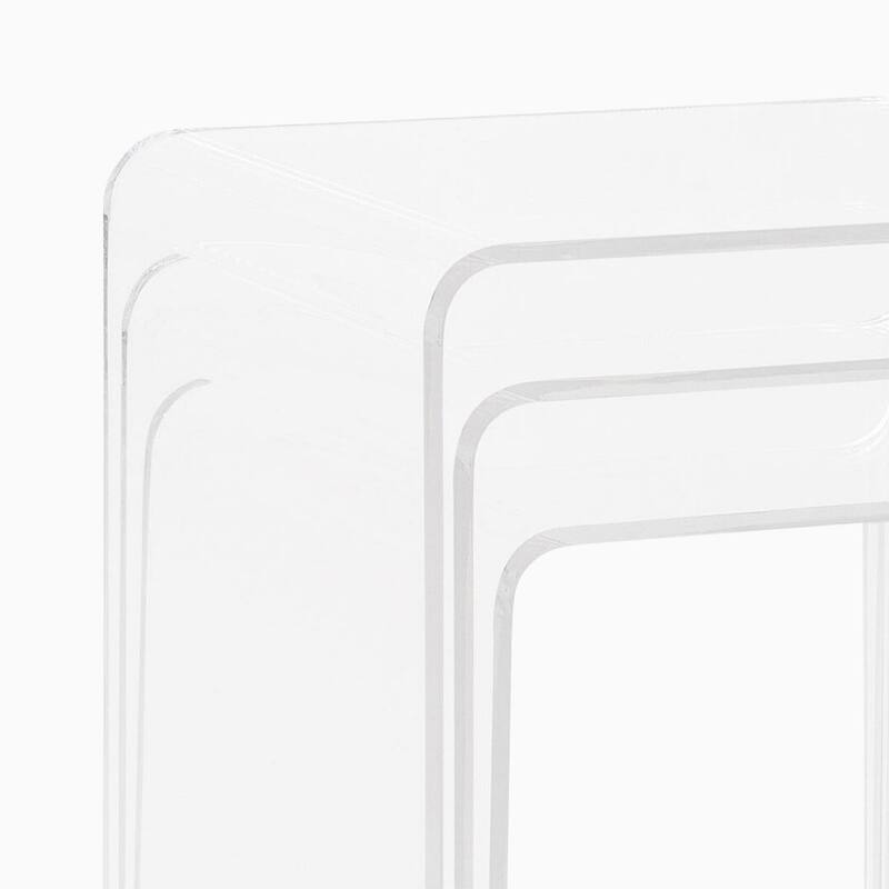 Acrylic Nesting Set 3-Piece Peekaboo Acrylic Nesting Table Set