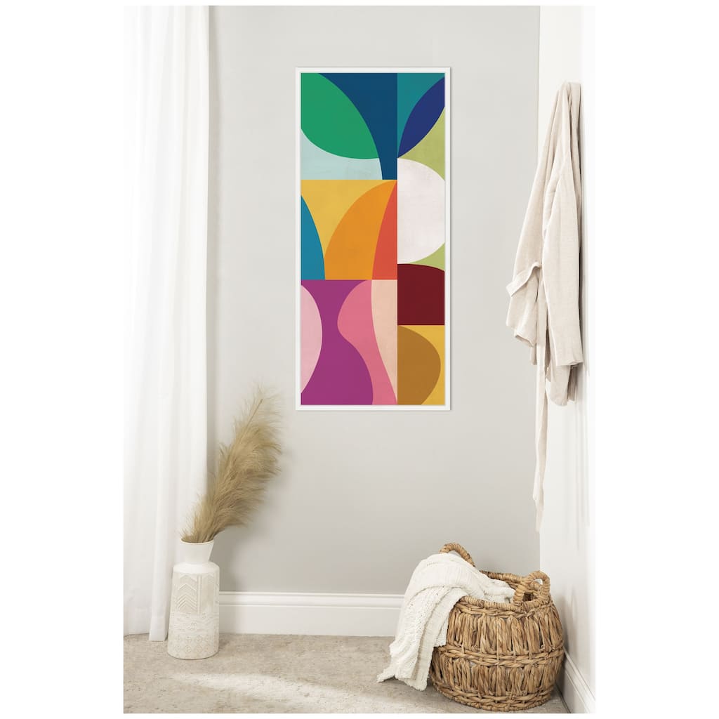 Kate and Laurel Abstract 01 Panel 1 by Rachel Lee Framed Canvas Wall Art Print