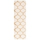 preview thumbnail 118 of 164, SAFAVIEH Hudson Shag Ogee Trellis 2-inch Thick Area Rug 2'3" x 8' Runner - Ivory/Gold - Runner