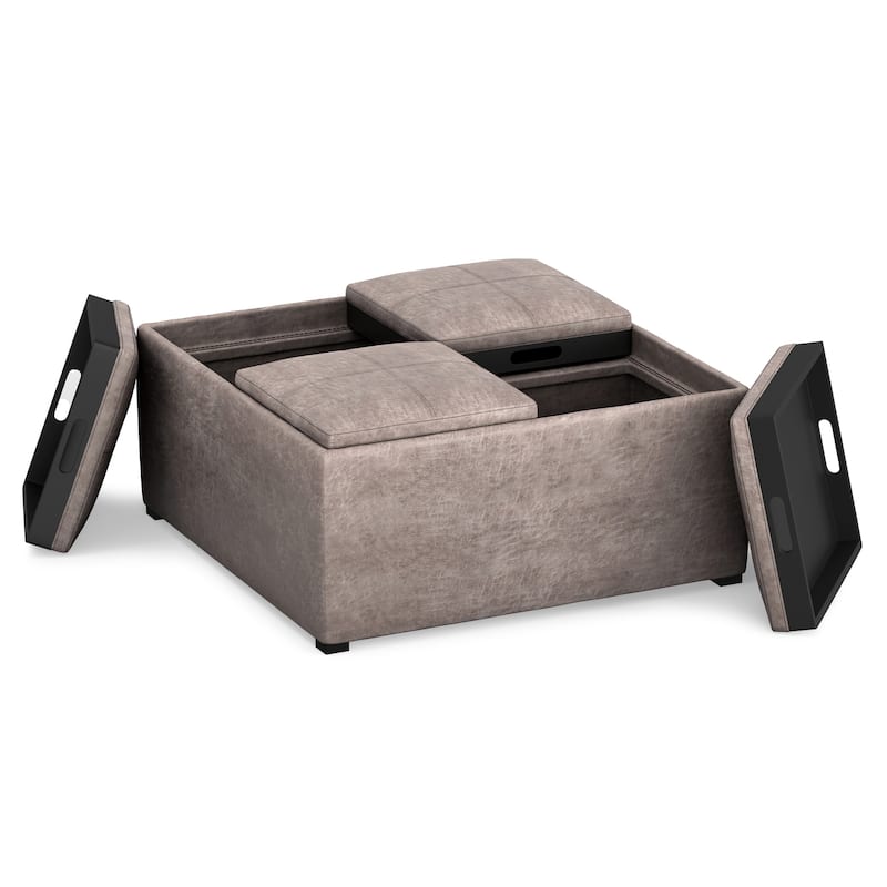 WYNDENHALL Franklin Wide Contemporary Table Ottoman