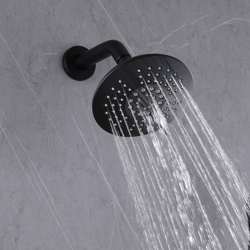 Wall Mounted Shower Faucet Set Rainfall Showerhead Combo Handheld Shower