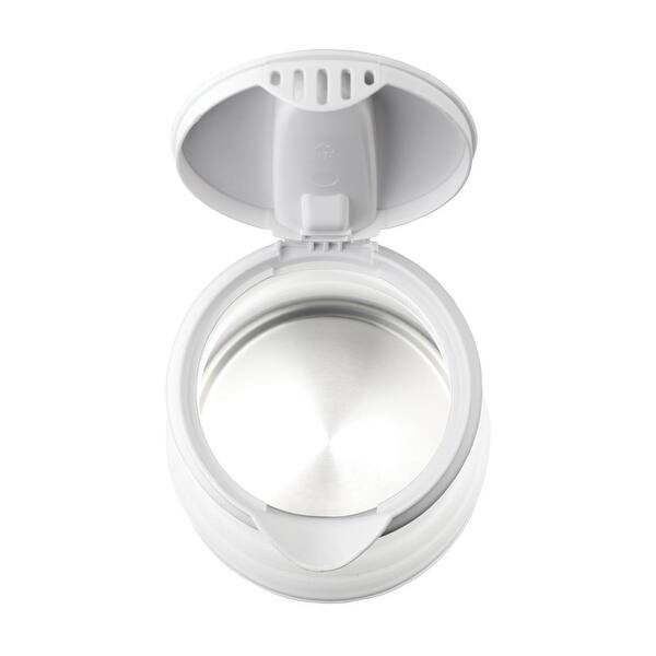Shop Brentwood Dual Voltage 3 3 Cup Collapsible Travel Kettle In White Overstock 32065232