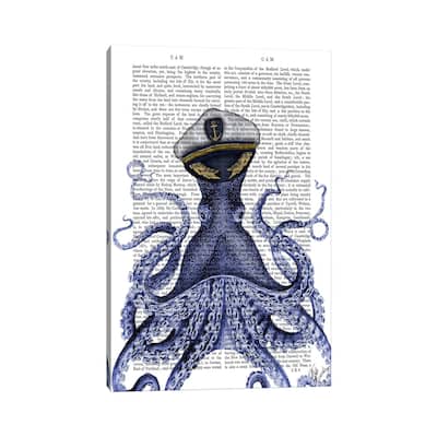 iCanvas "Captain Octopus II" by Fab Funky Canvas Print