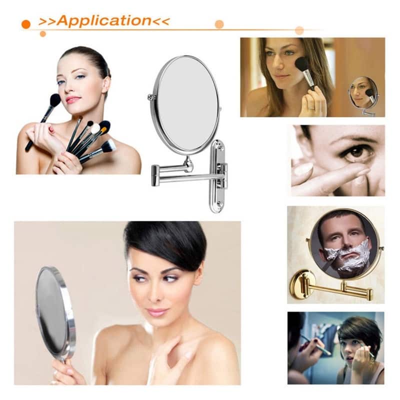 10X Magnifying Bathroom Shaving Makeup Mirror Wall Mounted Shaving Bathroom