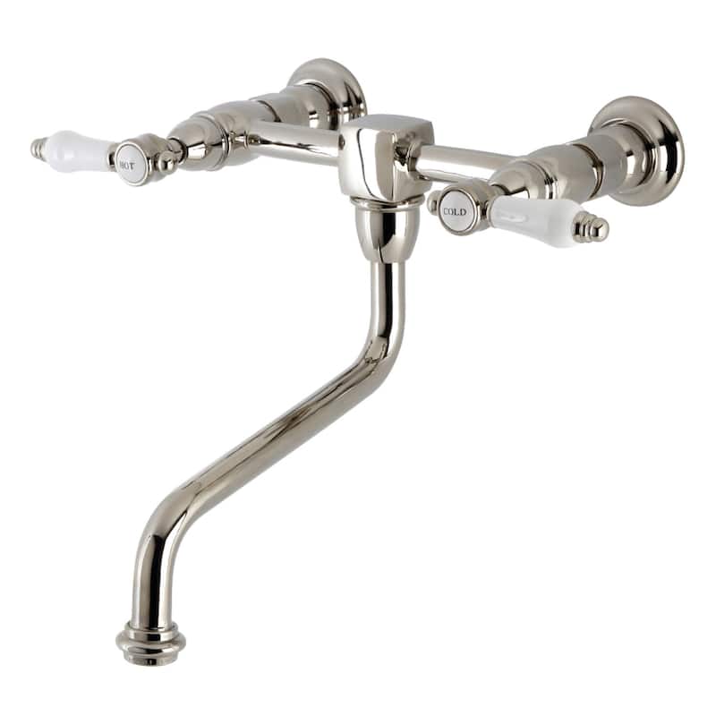 Kingston Brass Bel-Air 1.2 GPM Wall Mounted Bridge Bathroom Faucet