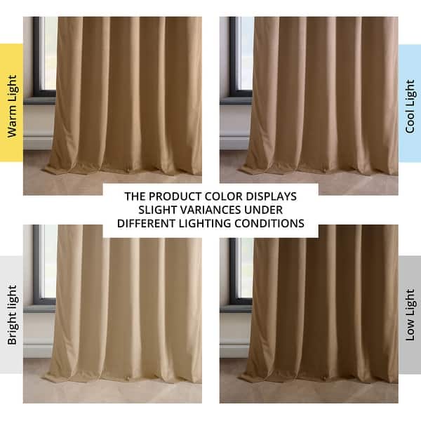 dimension image slide 19 of 21, Exclusive Fabrics Heritage Plush Velvet Room Darkening Curtains (1 Panel) Luxury Velvet Curtains for Bedroom & Living Room.