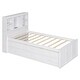 preview thumbnail 7 of 42, Wood Storage Platform Bed Frame with Twin Trundle & Charging Station