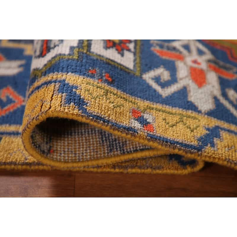 Blue Heriz Serapi Oriental Runner Rug Wool Carpet - 2'7" x 7'10"