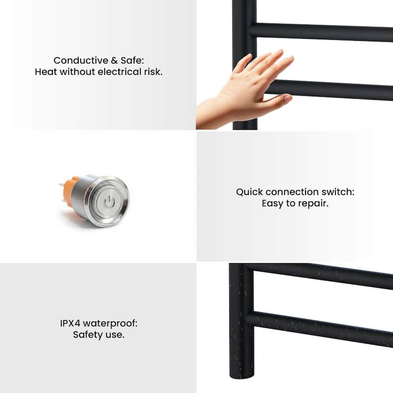 24"W x 30-1/4"H ETL Certified Hardwired/Plug-in Wall Mounted Towel Warmer